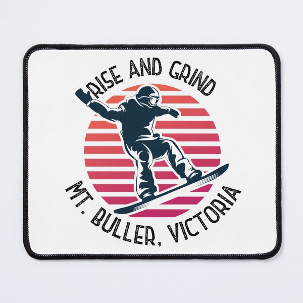 Item preview, Rise and Grind Mt Buller, Victoria - snowboarder design designed and sold by HROC.