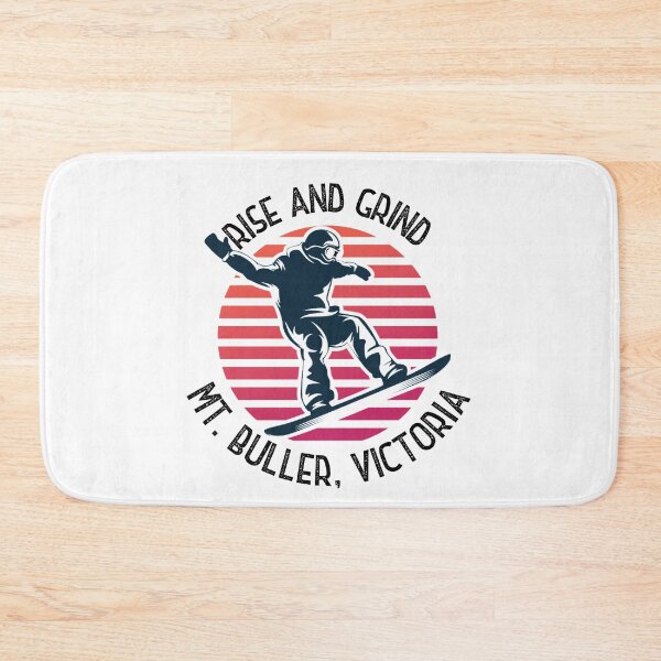 Item preview, Rise and Grind Mt Buller, Victoria - snowboarder design designed and sold by HROC.