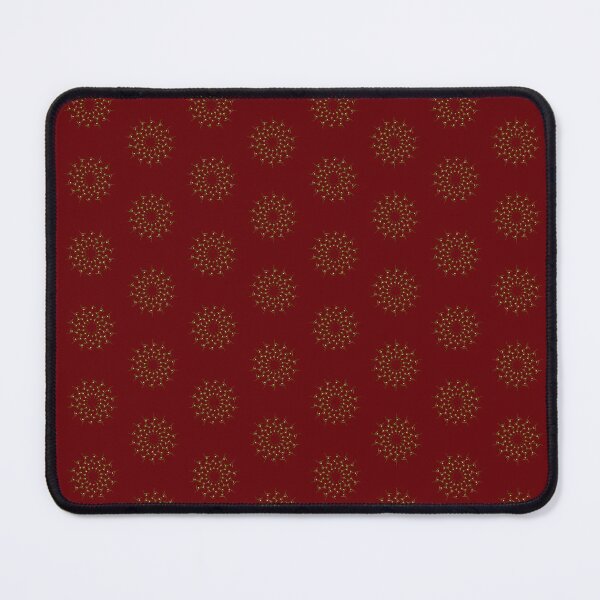 Item preview, Red Gold Abstract Sun Ornament Pattern designed and sold by risingrocket.