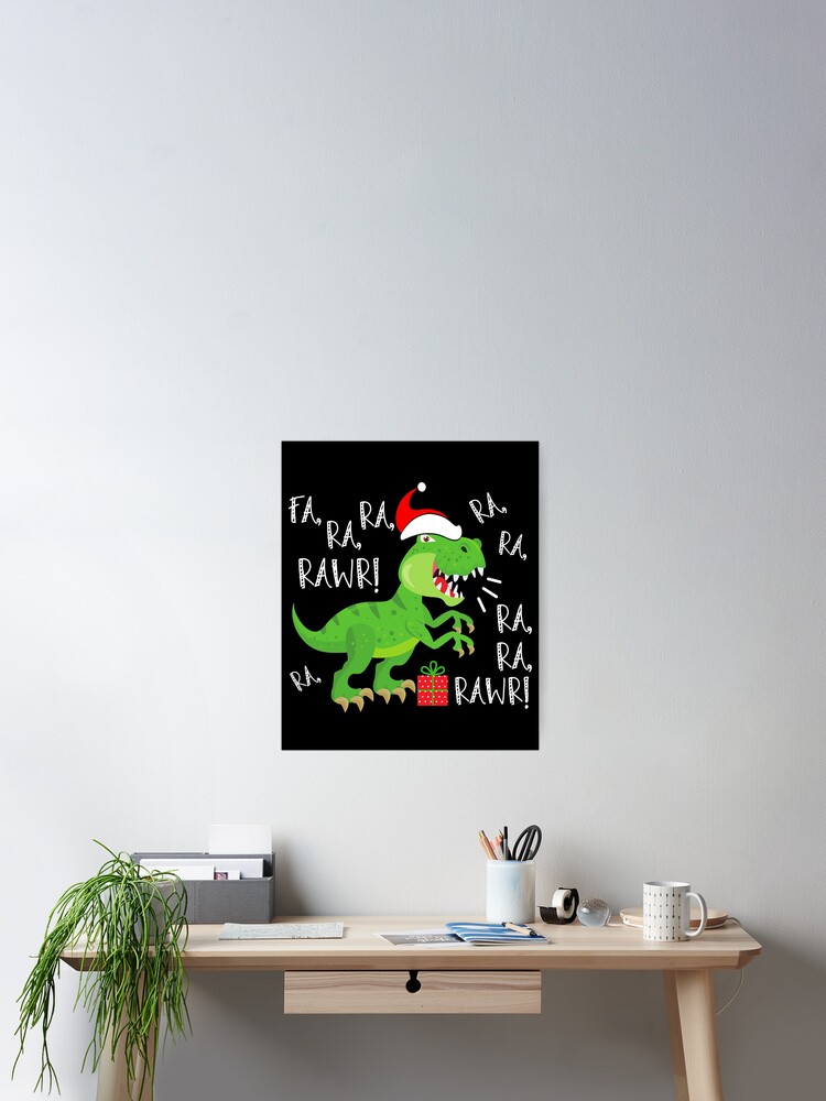 Fa Ra Rawr T-Rex Christmas Carol Funny Fa La La T-Shirt