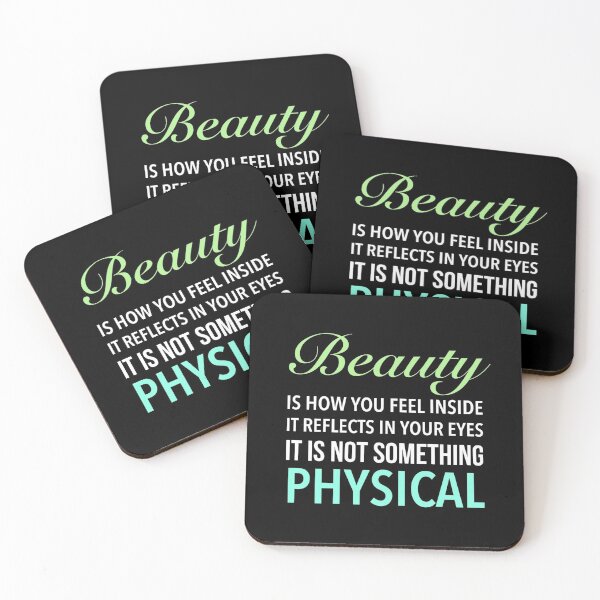 Item preview, Beauty is how you feel inside, it reflects in your eyes. It is not something physical. - Love Romantic Short Quotes designed and sold by Delandor.