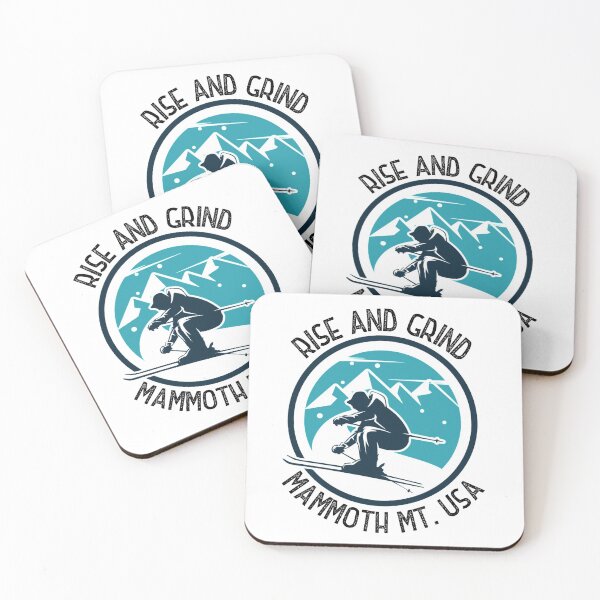 Item preview, Rise and Grind Mammoth Mountain, California - snowboarder design designed and sold by HROC.