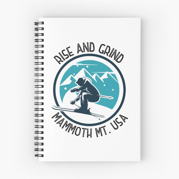 Item preview, Rise and Grind Mammoth Mountain, California - snowboarder design designed and sold by HROC.