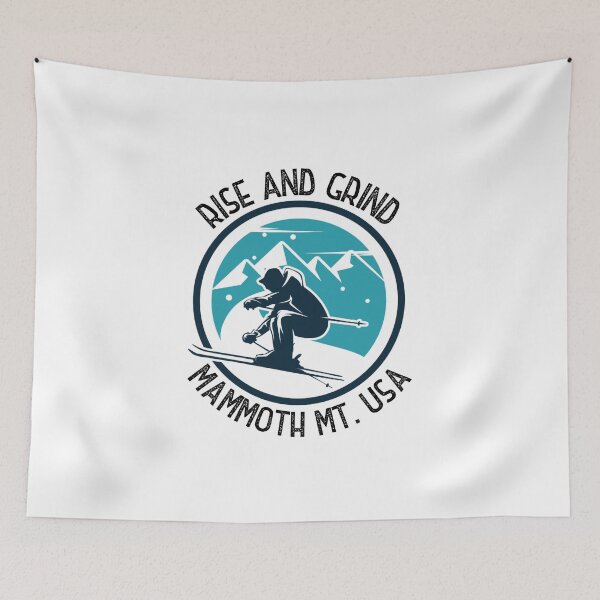 Item preview, Rise and Grind Mammoth Mountain, California - snowboarder design designed and sold by HROC.