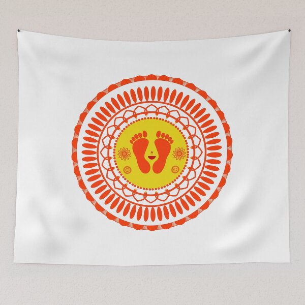 Item preview, Lord Lakshmi footprint vector, lord Laxmi foot graphic illustration. designed and sold by KARTICK DUTTA.