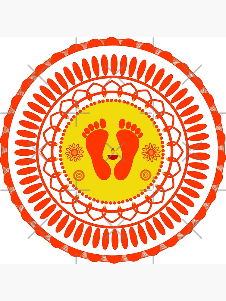 "Lord Lakshmi footprint vector, lord Laxmi foot graphic illustration