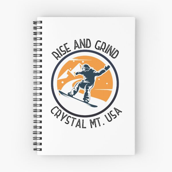 Item preview, Rise and Grind Crystal Mountain, Washington - snowboarder design designed and sold by HROC.