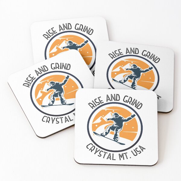 Item preview, Rise and Grind Crystal Mountain, Washington - snowboarder design designed and sold by HROC.