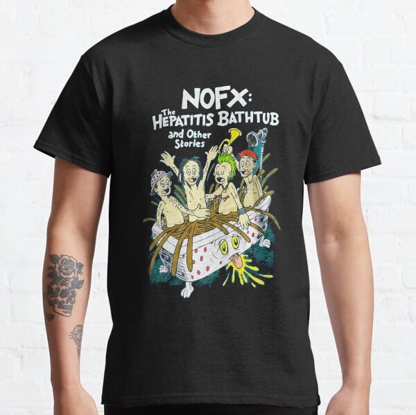 Hommes Femmes N-O-F-X Baignoire Tendance Hépatite Géniale Pour Les Fans De Musique T-shirt classique