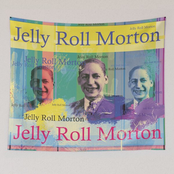 Item preview, Jelly Roll Morton portrait, famous musician, 1930s designed and sold by Mauswohn.
