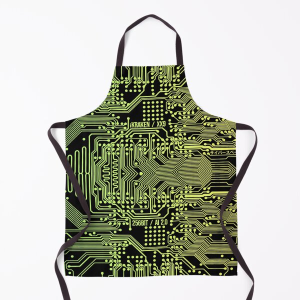 Item preview, Electronic circuit motherboard fluorescent green yellow designed and sold by angelisart.