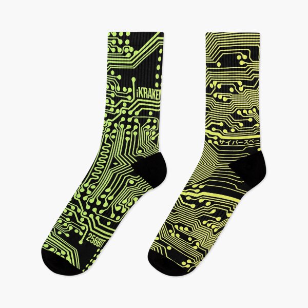 Item preview, Electronic circuit motherboard fluorescent green yellow designed and sold by angelisart.