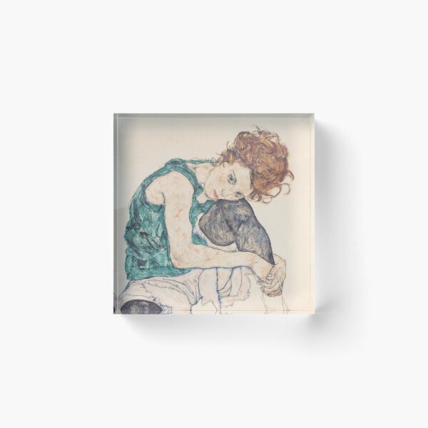 Item preview, EGON SCHIELE - Sitting woman with raised knee 1917 designed and sold by artdesignco.