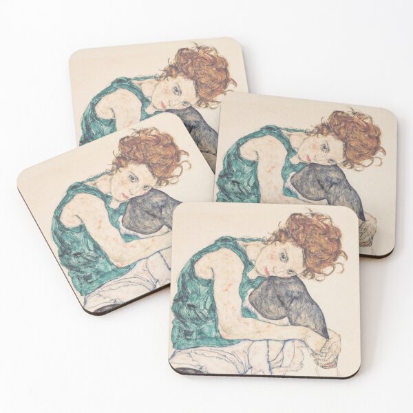 Item preview, EGON SCHIELE - Sitting woman with raised knee 1917 designed and sold by artdesignco.