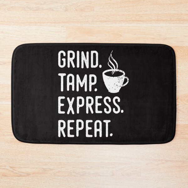 Item preview, Barista Espresso Design - Grind, Tamp, Express, Repeat - White Text Pullover Sweatshirt designed and sold by neilldannie.