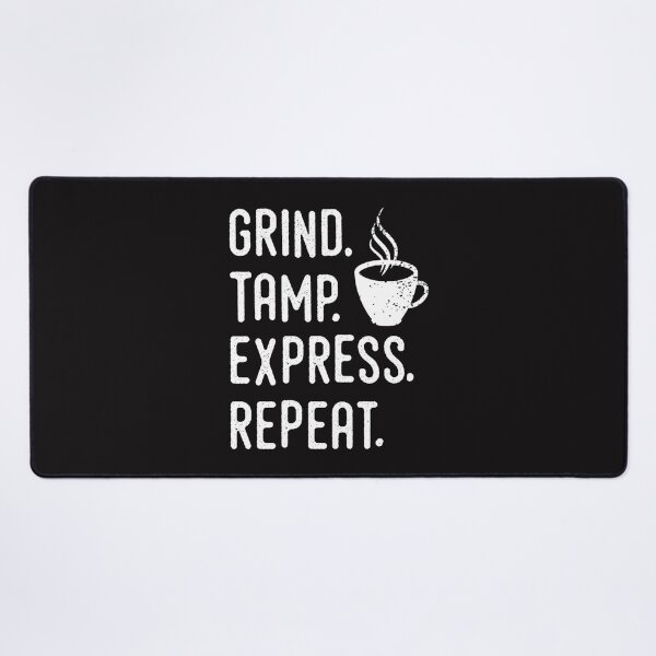 Item preview, Barista Espresso Design - Grind, Tamp, Express, Repeat - White Text Pullover Sweatshirt designed and sold by neilldannie.