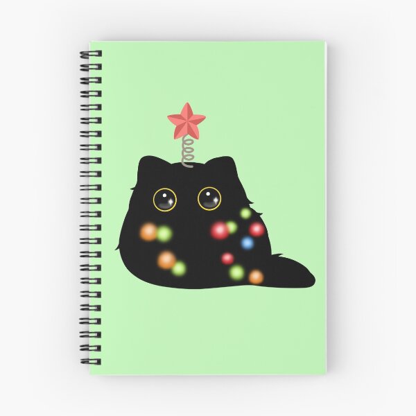 Item preview, Black fluffy Christmas Cat designed and sold by Moshicat.