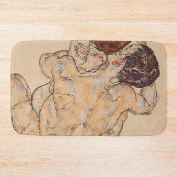 Item preview, EGON SCHIELE Man and woman hug 1917 designed and sold by artdesignco.
