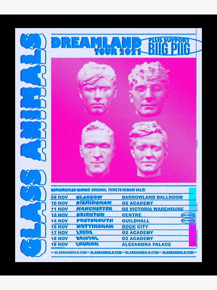 "Glass Animals Dreamland Tour" Poster for Sale by cutebotss Redbubble