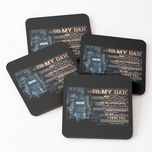 Item preview, To My Dad I Know It's Not Easy For A Man To Raise A Child - Dad Police Poster Gift designed and sold by HerBertTeee.