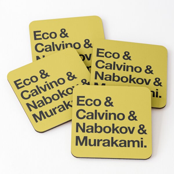 Item preview, Eco _amp_ Calvino _amp_ Nabokov _amp_ Murakami (HELVETICA TYPE - Custom Order)   designed and sold by RitchieBarry.