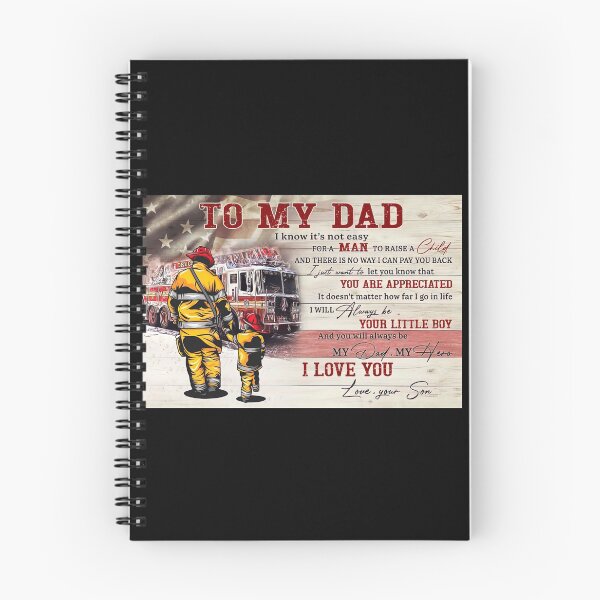 Item preview, To My Dad I Know It's Not Easy For A Man To Raise A Child - Dad Firefighter Poster Gift designed and sold by HerBertTeee.