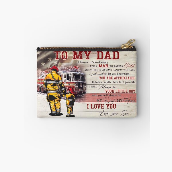 Item preview, To My Dad I Know It's Not Easy For A Man To Raise A Child - Dad Firefighter Poster Gift designed and sold by HerBertTeee.