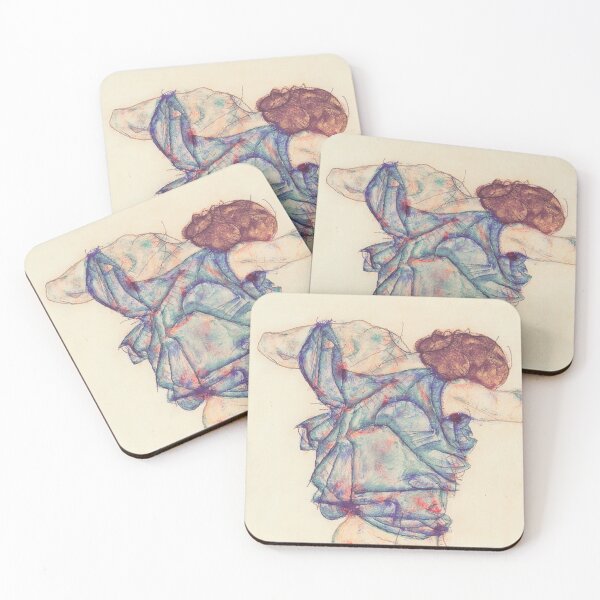 Item preview,  EGON SCHIELE - Undressing woman 1914 designed and sold by artdesignco.