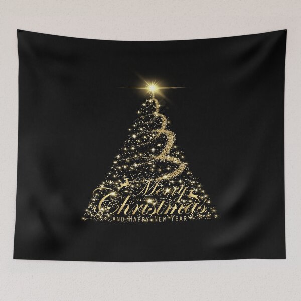 Item preview, Elegant Gold “ILLUMINATED” Full Christmas Tree with Christmas Message designed and sold by PawsitiveMum.