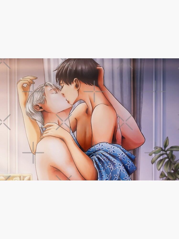 Kiss In Bed anime manga fanart gay yaoi lgbt | Photographic Print