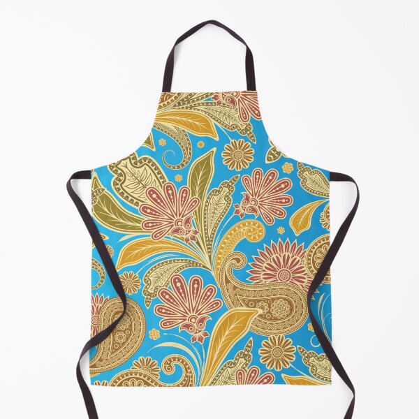 Item preview, Vintage Indian Luxury Floral on Sky Blue Background designed and sold by Gerson Ramos.