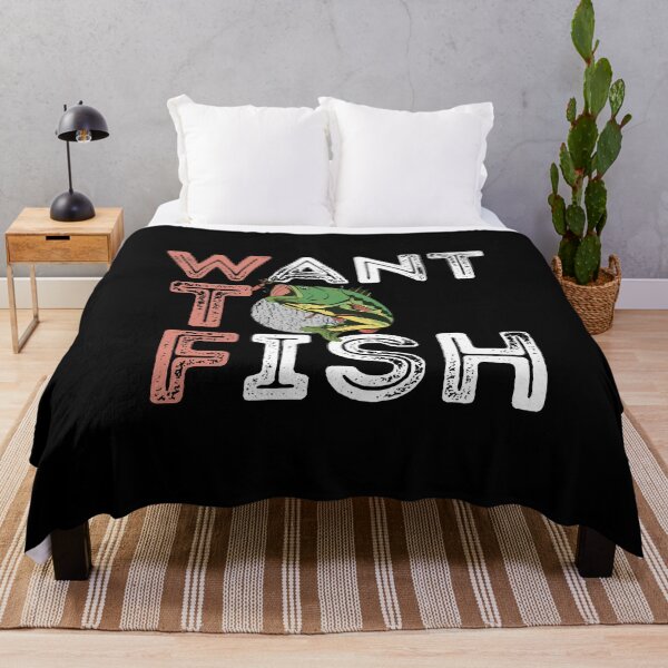 Item preview, Funny W T F Want To Fish Anglers Fishing Here Fishy Fishy designed and sold by 33ink.