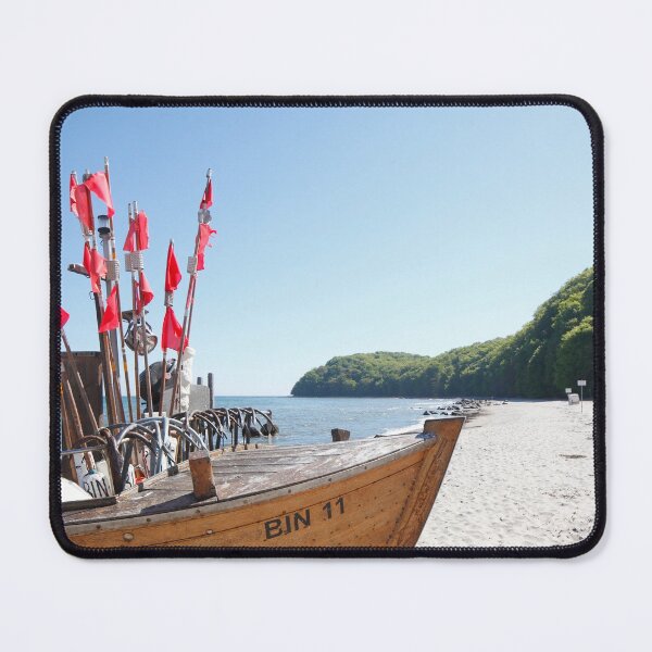 Item preview, Fishing boat, beach, Binz, Ruegen, Mecklenburg-Western Pomerania, Germany designed and sold by Torsten Krüger.