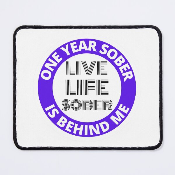 Item preview, One Year Sober Is Behind Me Live Life Sober Alcoholics Recovery Sticker designed and sold by RGRamsey.