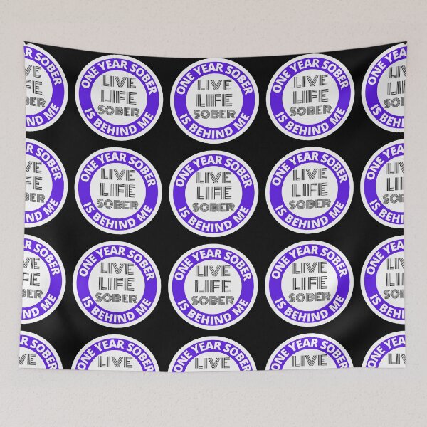Item preview, One Year Sober Is Behind Me Live Life Sober Alcoholics Recovery Sticker designed and sold by RGRamsey.