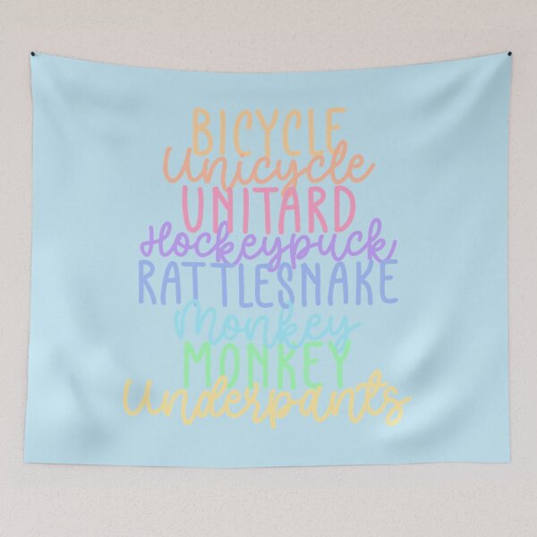 Item preview, Monkey Monkey Underpants Rainbow Fan Quote Black   designed and sold by BrownLouvenia.