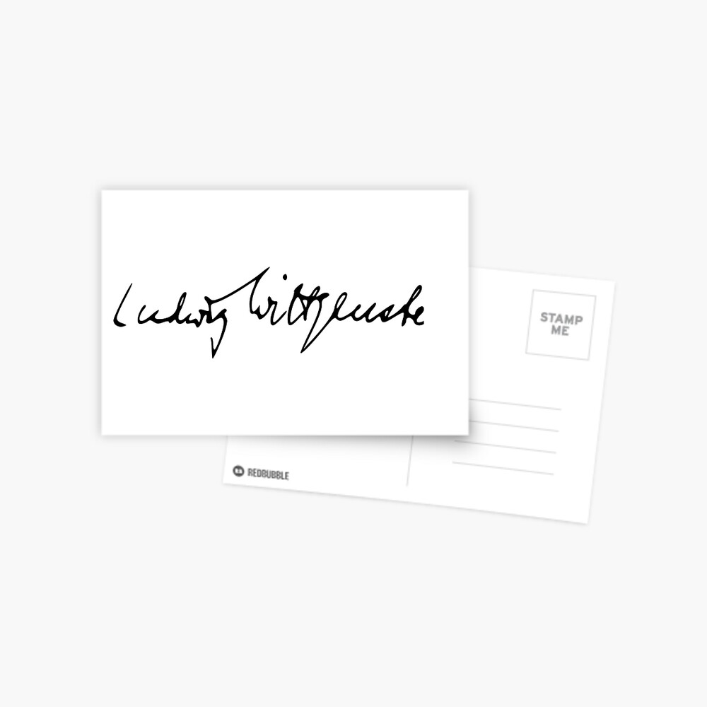 Ludwig Wittgenstein S Signature Greeting Card By Mindseyecandy - roblox dab greeting card by jarudewoodstorm redbubble