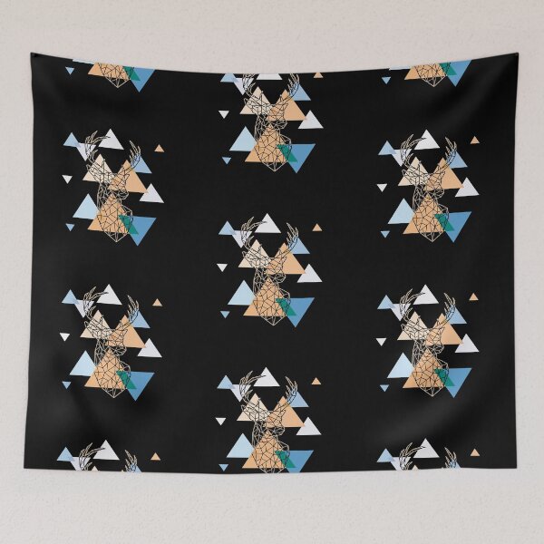 Item preview, Christmas Jumper - Reindeer Stage - Abstract Triangles - Blue Brown designed and sold by NoMatterLab.