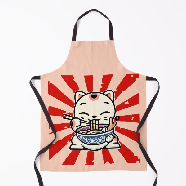 Item preview, Kitty Cat Ramen Noodles Animal Eating Japan Japanese Red Theme designed and sold by Simplyy Unique.
