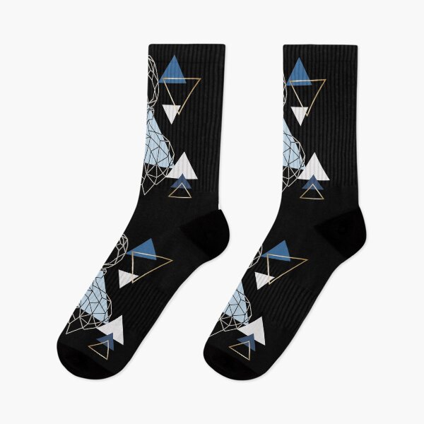 Item preview, Christmas Jumper - Reindeer Stage Profile - Abstract Triangles - Blue designed and sold by NoMatterLab.