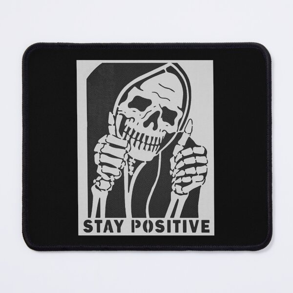 Item preview, stay positive skull quotes designed and sold by hedatla.