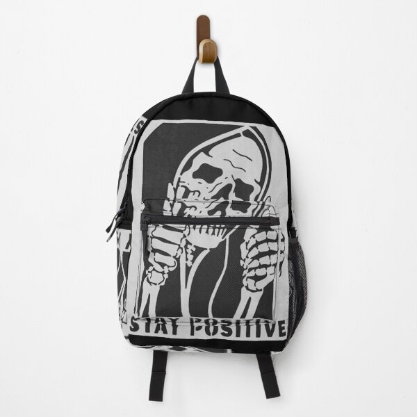 Item preview, stay positive skull quotes designed and sold by hedatla.