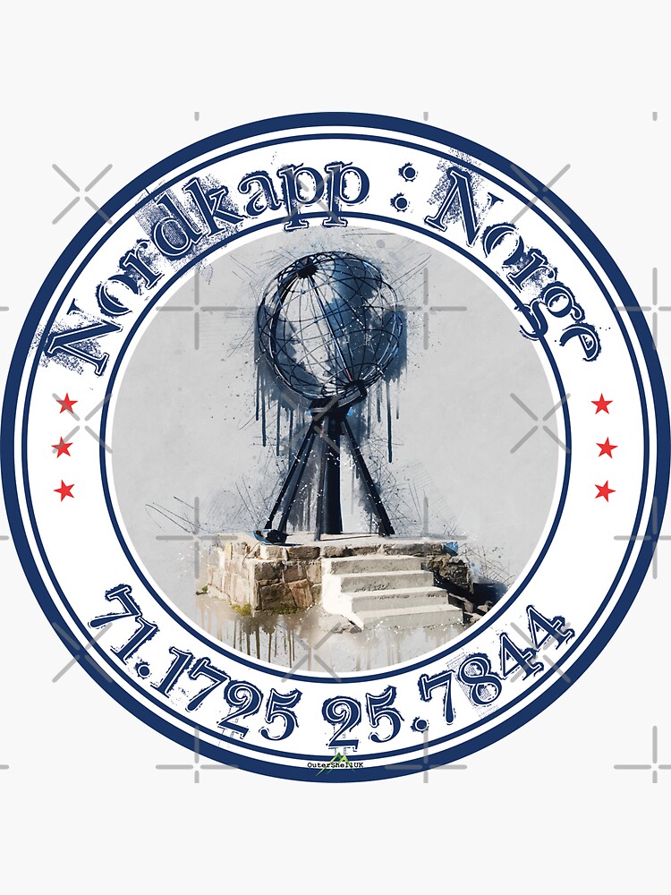"Nordkapp North Cape Norway Sticker TShirt 01" Sticker for Sale by