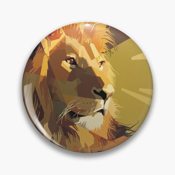 Item preview, geometric lion designed and sold by watwateroo.