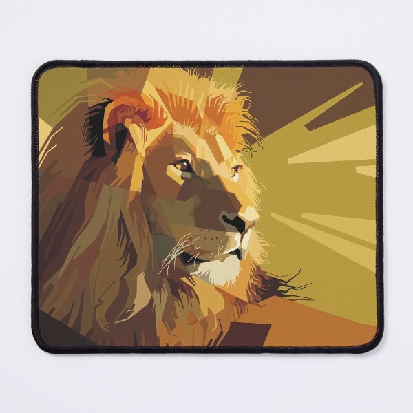 Item preview, geometric lion designed and sold by watwateroo.