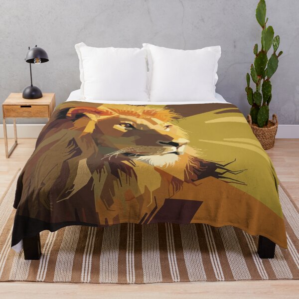 Item preview, geometric lion designed and sold by watwateroo.