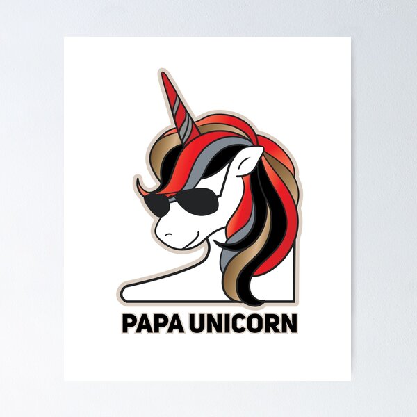 Item preview, Papa unicorn awesome papacorn designed and sold by onzpacesdesign.