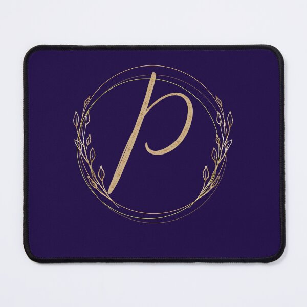 Item preview,  Letter  P - Gold Leaves on blue background designed and sold by Rionda.