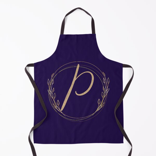 Item preview,  Letter  P - Gold Leaves on blue background designed and sold by Rionda.