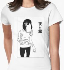 Camiseta entallada para mujer corte profundo (BLANCO)